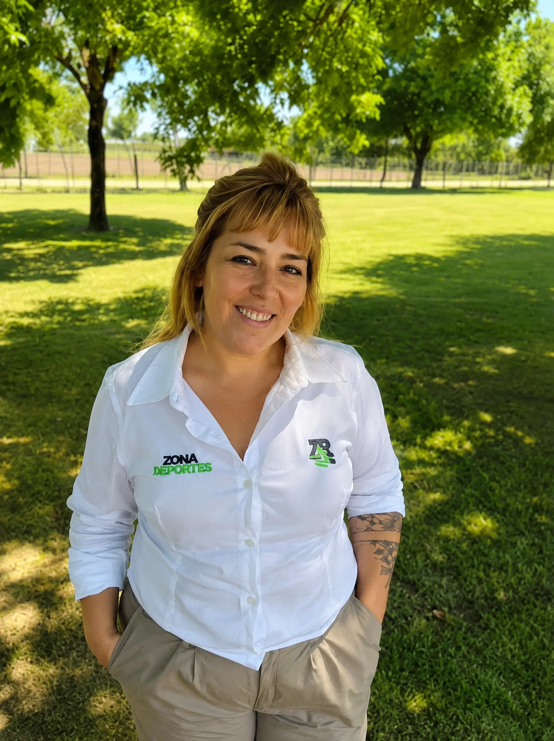 Stefania Lebrero trabajando